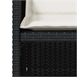 vidaXL Garden Chair Set of 4 Black PE rattan Standard Foldable
