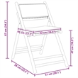 vidaXL Folding Bistro Chairs 2 pcs with Cushions Bamboo