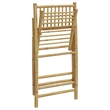 vidaXL Folding Bistro Chairs 2 pcs with Cushions Bamboo
