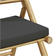 vidaXL Folding Bistro Chairs 2 pcs with Cushions Bamboo