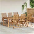 vidaXL Folding Patio Chairs 6 pcs Solid Acacia Wood
