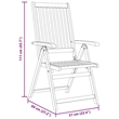 vidaXL Folding Patio Chairs 6 pcs Solid Acacia Wood