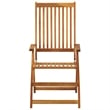 vidaXL Patio Reclining Chairs 4 pcs with Cushions Solid Acacia Wood