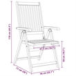 vidaXL Folding Patio Chairs 4 pcs Solid Acacia Wood