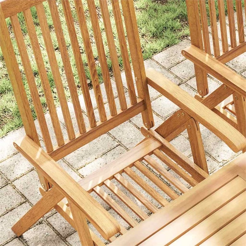 vidaXL Folding Patio Chairs 4 pcs Solid Acacia Wood