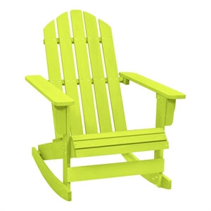 vidaXL Patio Adirondack Rocking Chair Solid Fir Wood Green