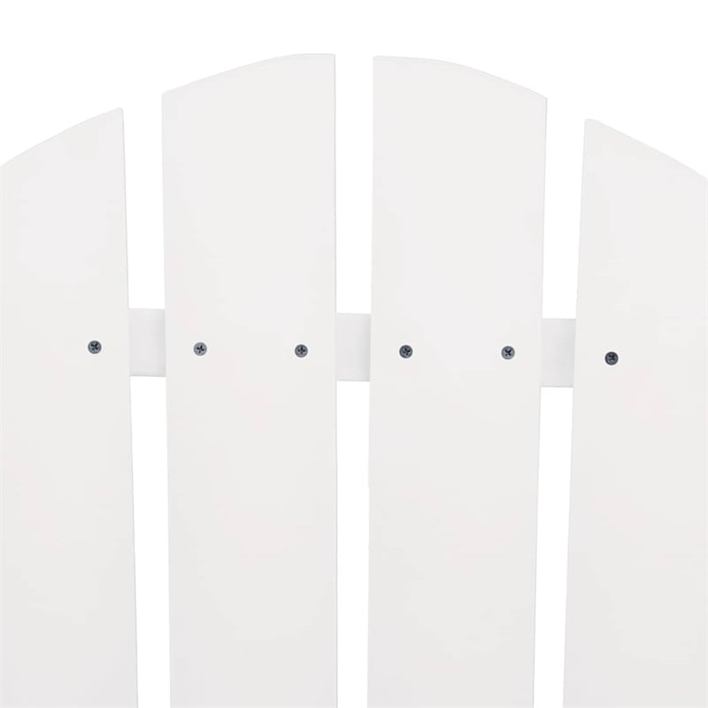 vidaXL Patio Adirondack Chairs with Tea Table Solid Wood Fir White