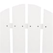 vidaXL Patio Adirondack Chairs with Tea Table Solid Wood Fir White