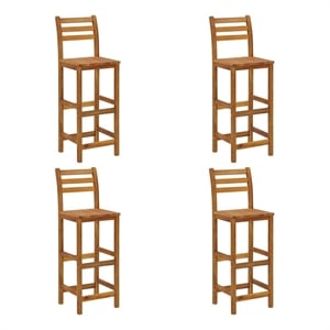 vidaXL Bar Stools 4 pcs Solid Acacia Wood