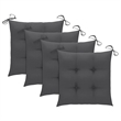 vidaXL Patio Dining Chairs 3 pcs with Cushions Solid Acacia Wood