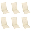 vidaXL Folding Patio Chairs 6 pcs with Cushions Solid Acacia Wood