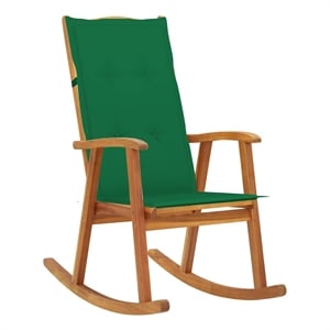 vidaXL Rocking Chair with Cushions Solid Acacia Wood