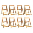vidaXL Folding Garden Chairs 8 pcs Solid Wood Acacia