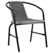 vidaXL Garden Chairs 6 pcs Plastic Rattan and Steel 242.5 lb