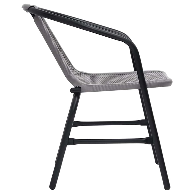 vidaXL Garden Chairs 6 pcs Plastic Rattan and Steel 242.5 lb