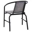 vidaXL Garden Chairs 6 pcs Plastic Rattan and Steel 242.5 lb