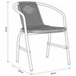 vidaXL Garden Chairs 6 pcs Plastic Rattan and Steel 242.5 lb