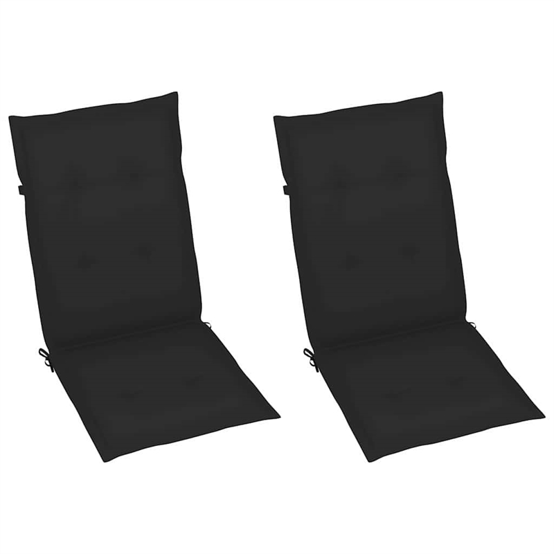 vidaXL Patio Reclining Chairs 2 pcs with Cushions Solid Acacia Wood