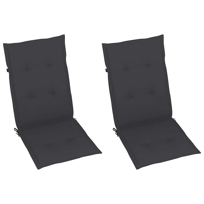 vidaXL Patio Reclining Chairs 2 pcs with Cushions Solid Acacia Wood