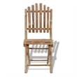 vidaXL Folding Patio Chairs 2 pcs Bamboo