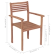 vidaXL Patio Chairs 2 pcs with Light Blue Cushions Solid Teak Wood