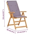 vidaXL Reclining Patio Chairs 2 pcs Brown Solid Acacia Wood