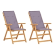 vidaXL Reclining Patio Chairs 2 pcs Brown Solid Acacia Wood