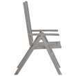 vidaXL Patio Reclining Chairs with Cushions 8 pcs Gray Acacia Wood