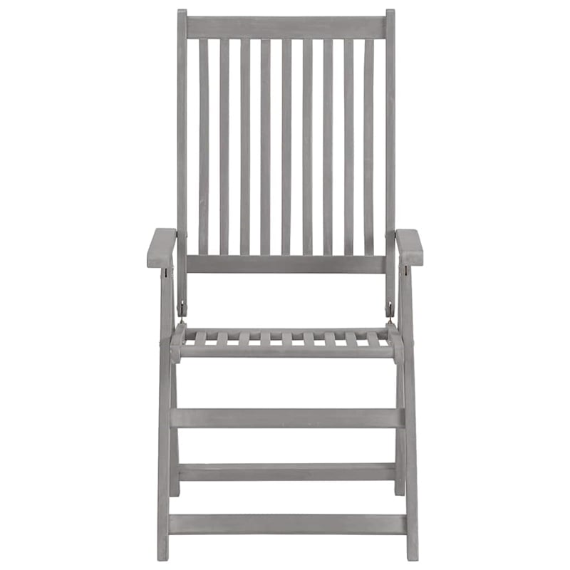vidaXL Patio Reclining Chairs 2 pcs with Cushions Solid Acacia Wood