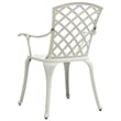 vidaXL Patio Chairs 4 pcs Cast Aluminum White