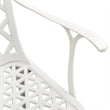 vidaXL Patio Chairs 4 pcs Cast Aluminum White