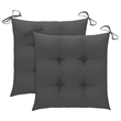 vidaXL Folding Patio Chairs 2 pcs with Cushions Bamboo