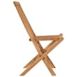 vidaXL Folding Patio Chairs 4 pcs Solid Teak Wood