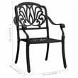 vidaXL Patio Chairs 2 pcs Cast Aluminum Black