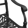 vidaXL Patio Chairs 2 pcs Cast Aluminum Black