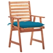 vidaXL Patio Dining Chairs 2 pcs with Cushions Solid Acacia Wood