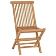 vidaXL Folding Patio Chairs 8 pcs Solid Teak Wood