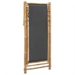 vidaXL Deck Chair Bamboo and Canvas Dark Gray