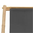 vidaXL Deck Chair Bamboo and Canvas Dark Gray