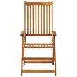 vidaXL Folding Patio Chairs 6 pcs with Cushions Solid Acacia Wood