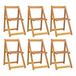vidaXL Folding Garden Chairs 6 pcs Solid Wood Acacia