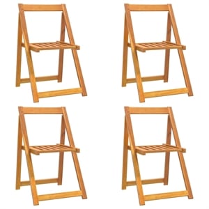 vidaXL Folding Patio Chairs 4 pcs Solid Wood Acacia