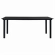 vidaXL Patio Dining Table Black 74.8