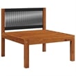 vidaXL 3 Piece Garden Lounge Set with Cushions Wood Acacia&Rope