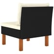 vidaXL Middle Sofa Poly Rattan and Solid Eucalyptus Wood