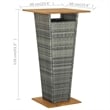 vidaXL Bar Table Gray 23.6