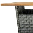 vidaXL Bar Table Gray 23.6