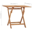 vidaXL Folding Patio Dining Table 35.4