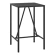vidaXL Bar Table with Glass Top Black 27.6