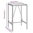 vidaXL Bar Table with Glass Top Black 27.6